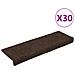 Tappetini per scale autoadesivi 30 pz 65x21x4 cm marrone bordo rettangolare - Foto miniatura 1