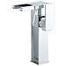 Rubinetto per lavabo da bagno, Blackswan, tipo M189, modello alto cromato con bocca a cascata e LED, misura 24 cm - Foto miniatura 1