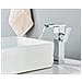Rubinetto per lavabo da bagno, Blackswan, tipo M189, modello alto cromato con bocca a cascata e LED, misura 24 cm - Foto miniatura 4