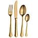 Settecento oro finitura satinata Set 24 posate acciaio inox 18/10 - Servizio per 6 Persone - forchetta, coltello, cucchiaio e cucchiaino - Design elegante e vintage - Foto miniatura 1