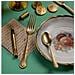 Settecento oro finitura satinata Set 24 posate acciaio inox 18/10 - Servizio per 6 Persone - forchetta, coltello, cucchiaio e cucchiaino - Design elegante e vintage - Foto miniatura 3
