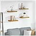 Scaffale da parete 4 pcs Beige 40 x 23,5 x 4 cm - Foto miniatura 2
