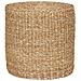 Pouf Rivera In Seagrass E Cotone Naturale — Ø40×40 Cm - Foto miniatura 1