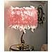 Lampada Da Tavolo Cart Rosa Con Base Sinuosa In Metallo E Paralume In Piume Rosa - Foto miniatura 5