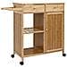 Carrello da Cucina con Ruote Naturale 90,5 x 36 x 86,5 cm Bambù - Foto miniatura 1