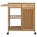Carrello da Cucina con Ruote Naturale 90,5 x 36 x 86,5 cm Bambù - Foto miniatura 5