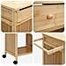 Carrello da Cucina con Ruote Naturale 90,5 x 36 x 86,5 cm Bambù - Foto miniatura 9