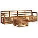 Set divani 5 pcs Naturale Legno di Acacia Massello - Foto miniatura 1
