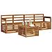 Set divani 5 pcs Naturale Legno di Acacia Massello - Foto miniatura 3