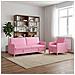 Set di Divani con Storage 2 pcs Rosa Poliestere - Foto miniatura 2