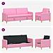 Set di Divani con Storage 2 pcs Rosa Poliestere - Foto miniatura 4