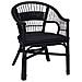 Sedia Impilabile Nero 60 x 60 x 81 cm Rattan - Foto miniatura 1