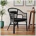 Sedia Impilabile Nero 60 x 60 x 81 cm Rattan - Foto miniatura 3