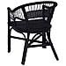Sedia Impilabile Nero 60 x 60 x 81 cm Rattan - Foto miniatura 6