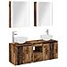 Set di Armadi da Bagno 5 pcs Legno antico 53 x 15,5 x 70 cm - Foto miniatura 1