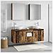 Set di Armadi da Bagno 5 pcs Legno antico 53 x 15,5 x 70 cm - Foto miniatura 4