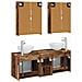 Set di Armadi da Bagno 5 pcs Legno antico 53 x 15,5 x 70 cm - Foto miniatura 8