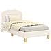 Struttura letto bambini con testata Crema 80 x 160 cm Bouclé - Foto miniatura 1