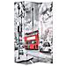 Paravento Pieghevole 120x170 cm Stampa Bus Londra Bianco e Nero - Foto miniatura 1