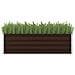 Fioriera Per Giardino Marrone 160x40x45 Cm In Acciaio Zincato - Foto miniatura 1