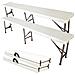 Panca In Plastica Resistente Panca Portatile Pieghevole 183 X 43 X 30 Cm Bianco Pacco Da 2 Pieghevole A Met? ? Capacit? ? Di Seduta: 2 A 4 Persone Per Banco - Foto miniatura 1