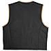 Gilet Pelle Moto Custom Chopper Foderato Zip Frontale Tasche Nero M - Foto miniatura 3