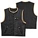 Gilet Pelle Moto Custom Chopper Foderato Zip Frontale Tasche Nero M - Foto miniatura 1