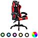 Sedia Da Gaming Con Luci A Led Rgb Rossa E Nera In Similpelle - Foto miniatura 1