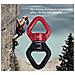 Battente Girevole 40kn Micro Rotator Girevole Dispositivo Rotazione Spinner Per Swing Danza Aerea Yoga Altalena Appesa Hammock Arrampicata Su Roccia Albero Arborist Ce Certificato (rosso Nero)  - Foto miniatura 4