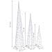 Set Di Coni Di Luce A Led Decorativi Acrilici Blu 60/90/120 Cm - Foto miniatura 4
