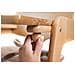Seggiolone Kid Up in legno massiccio - Cresce con il bambino per neonati e bambini - Naturale - Foto miniatura 8