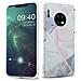 Custodia Compatibile Con Huawei Mate 30 In Marmo Rosa Oro Bianco No. 9 - Coperchio Protettivo In Silicone Tpu Con Motivo A Mosaico - Foto miniatura 1