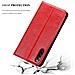 Custodia Compatibile Con Sony Xperia L4 In Rosso Mela - Coperchio Protettiva Con Chiusura Magnetica, Funzione Stand E Tasca Per Le Carte - Foto miniatura 7