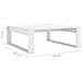 Tavolino Da Salotto Bianco 100x100x35 Cm In Legno Multistrato - Foto miniatura 6