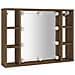 Mobile A Specchio Con Led Rovere Marrone 76x15x55 Cm - Foto miniatura 2