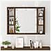 Mobile A Specchio Con Led Rovere Marrone 76x15x55 Cm - Foto miniatura 6