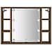Mobile A Specchio Con Led Rovere Marrone 76x15x55 Cm - Foto miniatura 9