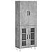 Credenza Grigio Cemento 69,5x34x180 Cm In Legno Multistrato - Foto miniatura 2