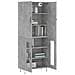 Credenza Grigio Cemento 69,5x34x180 Cm In Legno Multistrato - Foto miniatura 3