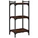 Libreria 3 Ripiani Rovere Marrone 40x30x86 Cm Legno Multistrato - Foto miniatura 2
