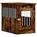 Gabbia Cani Da Arredamento Rovere Fumo 55x80x68cm Multistrato - Foto miniatura 1