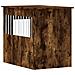 Gabbia Cani Da Arredamento Rovere Fumo 55x80x68cm Multistrato - Foto miniatura 2