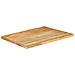 Piano Per Tavolo 70x60x2,5cm Bordi Vivi In Legno Massello Mango - Foto miniatura 2