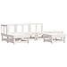 Set Salotto da Giardino 6 pz Bianco in Legno Massello di Pino - Foto miniatura 1