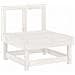 Set Salotto da Giardino 6 pz Bianco in Legno Massello di Pino - Foto miniatura 2