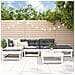 Set Salotto da Giardino 6 pz Bianco in Legno Massello di Pino - Foto miniatura 6