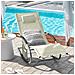Set 2 Sdraio a Dondolo con Poggiatesta 63x150x87 cm Beige - Foto miniatura 1