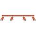 Lampada Da Soffitto Ring 4l Rosso Ocra Sl. 1510 - Moderno Lampada Da Soffitto Ocra Rossa 17x81x6 Cm - Foto miniatura 1