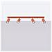 Lampada Da Soffitto Ring 4l Rosso Ocra Sl. 1510 - Moderno Lampada Da Soffitto Ocra Rossa 17x81x6 Cm - Foto miniatura 2