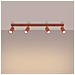 Lampada Da Soffitto Ring 4l Rosso Ocra Sl. 1510 - Moderno Lampada Da Soffitto Ocra Rossa 17x81x6 Cm - Foto miniatura 3